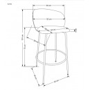 Стул барный HALMAR H116 кремовый/золотой